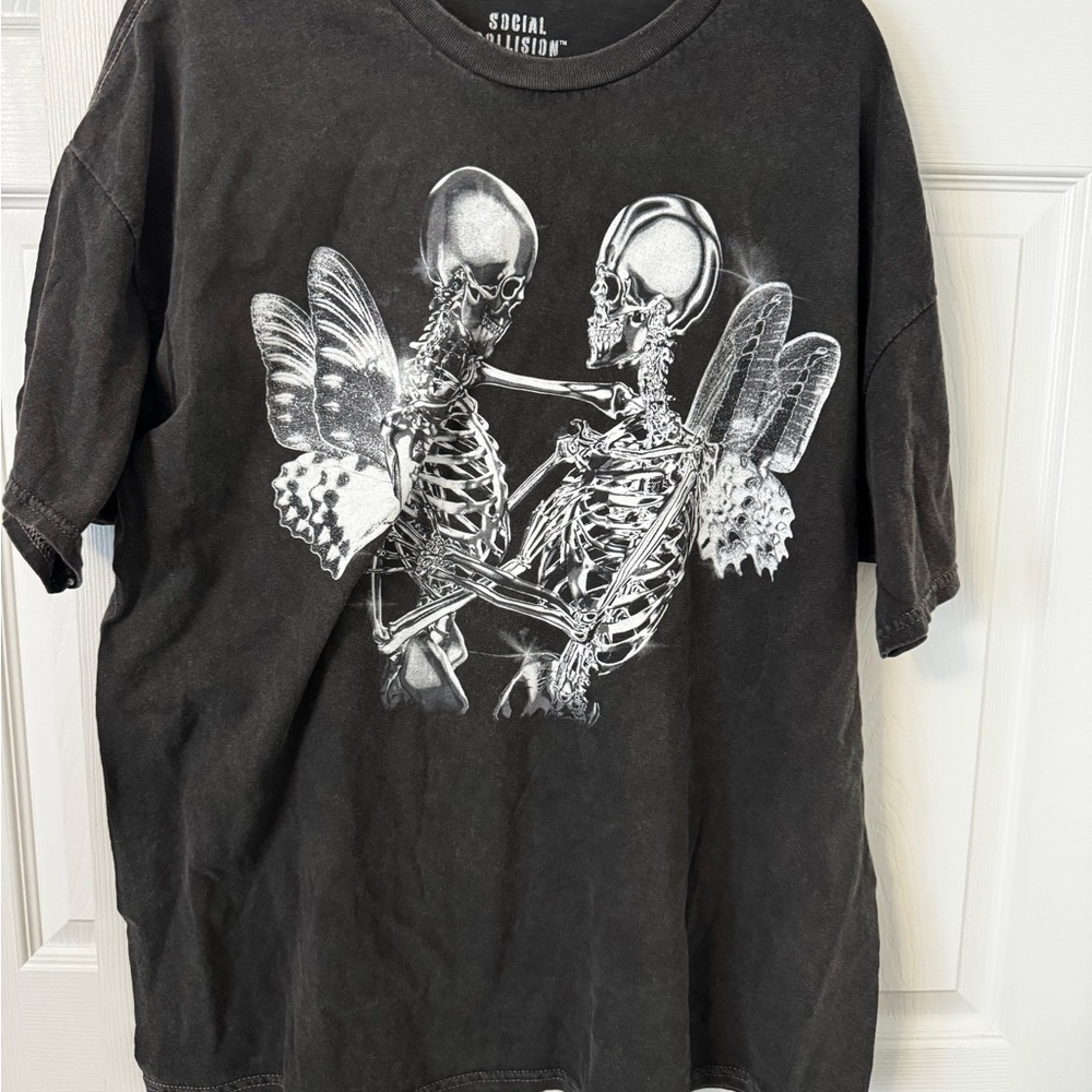 Social Collision Black Graphic T-Shirt